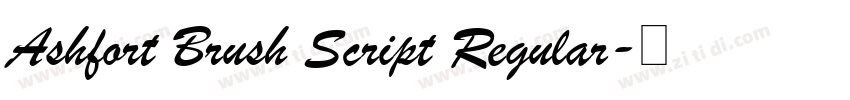 Ashfort Brush Script Regular字体转换